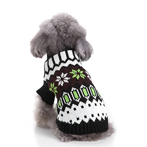 Weihnachten Hundepullover Winter Warmer Hund Katze Pullover Kleidung Haustier Mantel Kostüm Welpenpullover Hundepulli Bekleidung für Kleine Mittelgroße Hunde Hund Haustierpullover Strickpullover von Youning