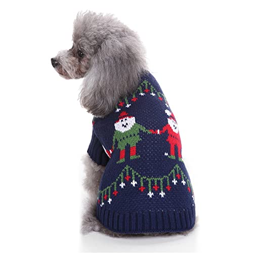 Youning Hund Hundepullover Hundepulli Hundekleidung Haustier Winter Strickpullover Sweater Hund Pullover Weihnachten Pullis Kostüme für Kleinen Großen Hund Katze Warme Hund Winterkleidung von Youning