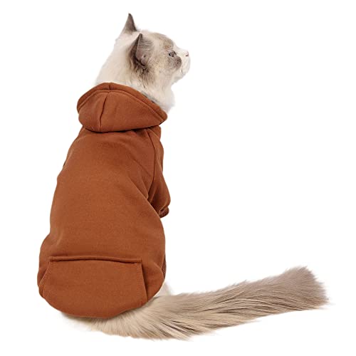 Youning Hunde Kapuzenpullover Herbst Winter Hundemantel Hundebekleidung Warm Hunde Hoodie Sweatshirt Kapuze Pullover Hundepullover Kapuzenpullis mit Tasche Sport Haustier Hund Katze Kleidung von Youning