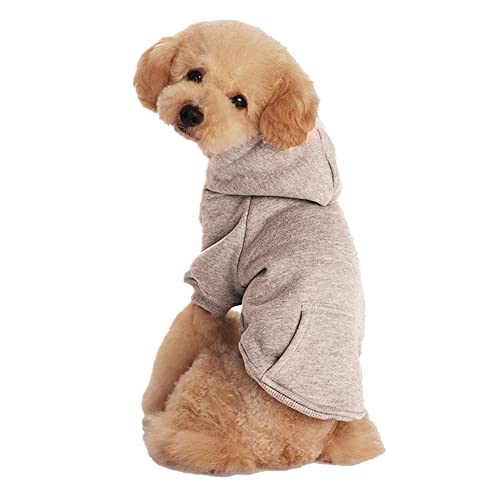 Youning Hunde Kapuzenpullover Herbst Winter Hundemantel Hundebekleidung Warm Hunde Hoodie Sweatshirt Kapuze Pullover Hundepullover Kapuzenpullis mit Tasche Sport Haustier Hund Katze Kleidung von Youning