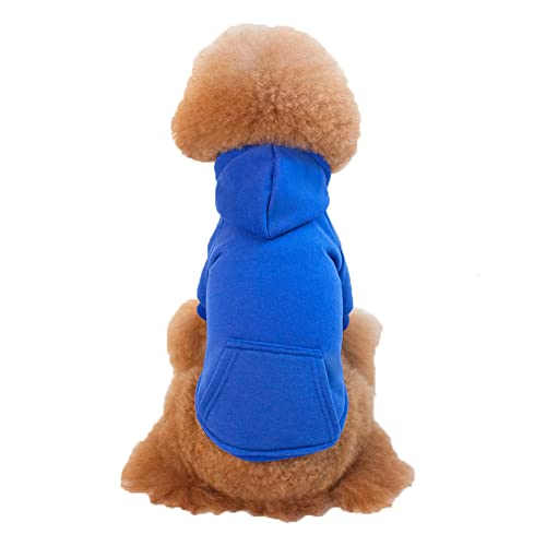 Youning Hunde Kapuzenpullover Herbst Winter Hundemantel Hundebekleidung Warm Hunde Hoodie Sweatshirt Kapuze Pullover Hundepullover Kapuzenpullis mit Tasche Sport Haustier Hund Katze Kleidung von Youning