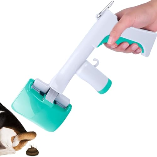 Youning Hundekotsammler Tragbare Hundekotgreifer für Unterwegs Hundekotzange für Hundekotbeutel Dog Pooper Scooper mit Kotbeutel Robust Hundeschaufel Hunde Katze Kotschaufel Hundekotschaufel (Grün) von Youning
