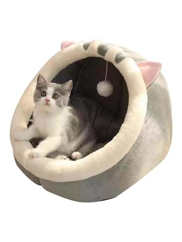 Youpo Katzenhaus Für Den Innenbereich | Katzenhaus Höhle - Cartoon Kleine Hundebetten - Kleines Hundehöhlenbett Mit Hängespielzeug Und Wattepad Für Welpenkätzchen Superweiche Youpo Katzenhaus Für Den Innenbereich | Katzenhaus Höhle - Cartoon Kleine Hundebetten - Kleines Hundehöhlenbett Mit Hängespielzeug Und Wattepad Für Welpenkätzchen Superweiche von Youpo