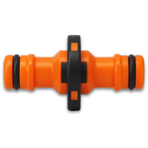 YourCasa Schlauch Kupplung 1/2 Zoll Gartenschlauch Verbinder - Schlauchverbinder Schlauchkupplung Verbindungsstück Doppelklupplung Wasserschlauch Adpater Verlängerung Schlauchadapter (Orange) von YourCasa