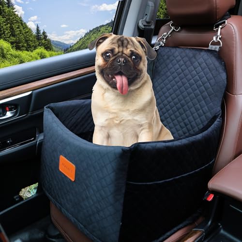 Youvee Hunde-Autositz, Innenhöhe 15,2 cm, erhöhter Haustier-Autositz für kleine Hunde bis zu 13,6 kg, Hundeerhöhung für Auto-Vorder-/Rücksitz, sicher, bequem, vollständig abnehmbar und waschbar Youvee Hunde-Autositz, Innenhöhe 15,2 cm, erhöhter Haustier-Autositz für kleine Hunde bis zu 13,6 kg, Hundeerhöhung für Auto-Vorder-/Rücksitz, sicher, bequem, vollständig abnehmbar und waschbar von Youvee