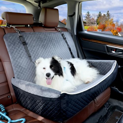 Youvee Hundeautositz großes Hunde-Autobett (außen schwarz, innen grau) von Youvee