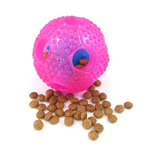 Yowablo Haustier Hund Katze Spielen Quack Sound Chew Treat Halter Ball Spielzeug (7 * 7cm,Pink) von Yowablo