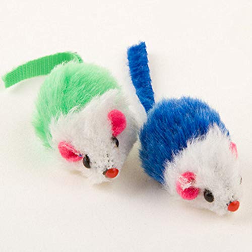 Yowablo Haustier Katzenspielzeug Falsche Maus Katzenspielzeug Interaktives Spielzeug für Kätzchen (5Teile/Satz,Mehrfarbig) von Yowablo