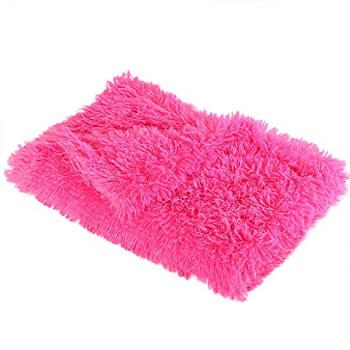Yowablo Haustierdecke Winter verdickte warme Winterschlafunterlage für kleine Haustiere (100 * 75cm,Pink) von Yowablo