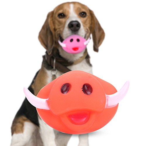 Yowablo Hot Funny Puppy Dog Vinyl Kleber Spielzeug mit Sound Squeaker Squeaky Toys (11 * 8 * 8cm,Orange) von Yowablo