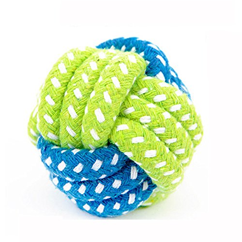 Yowablo Hundespielzeug Hund kaut Baumwolle Seil Knoten Ball Zähneknirschen odontoprisis Pet Toys (M,F) von Yowablo