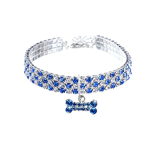Yowablo Pet Dog Halskette Halsb鋘der Mini Fancy Cute Bling Chocker Hund Strass Halsketten Herren Edelstahl Yowablo Pet Dog Halskette Halsb鋘der Mini Fancy Cute Bling Chocker Hund Strass Halsketten Herren Edelstahl von Yowablo