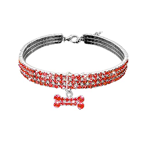 Yowablo Pet Dog Halskette Halsb鋘der Mini Fancy Cute Bling Chocker Hund Strass Halsketten Herren Edelstahl Yowablo Pet Dog Halskette Halsb鋘der Mini Fancy Cute Bling Chocker Hund Strass Halsketten Herren Edelstahl von Yowablo