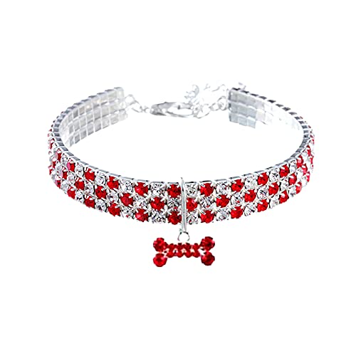 Yowablo Pet Dog Halskette Halsbänder Mini Fancy Cute Bling Chocker Hund Strass Halsketten Für Herren Edelstahl Yowablo Pet Dog Halskette Halsbänder Mini Fancy Cute Bling Chocker Hund Strass Halsketten Für Herren Edelstahl von Yowablo