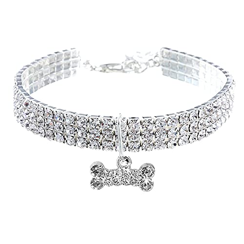 Yowablo Pet Dog Halskette Halsbänder Mini Fancy Cute Bling Chocker Hund Strass Halsketten Für Herren Edelstahl Yowablo Pet Dog Halskette Halsbänder Mini Fancy Cute Bling Chocker Hund Strass Halsketten Für Herren Edelstahl von Yowablo