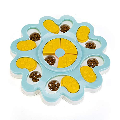 Yowablo Puppy Treat Dispenser Hundespielzeug Hundefutter Puzzle-Spielzeug Bowl Puppy Feeder (24.9 * 3cm,Blau) von Yowablo