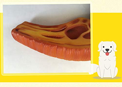 Yowablo Spielzeug Gummi Haustier Spielzeug Simulation Steak Reflected Sound Spielzeug Haustier Hundebiss (B,Zufällige Farbe) von Yowablo