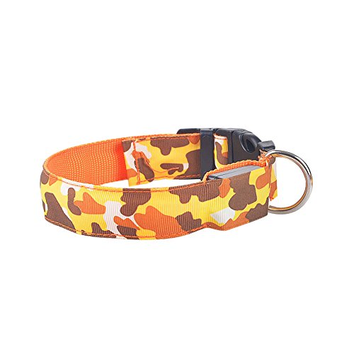 Yowablo hundehalsband -Leuchthalsband leuchthundehalsband leuchtendes hundehalsband (45~52 * 2.5cm,1Orange) von Yowablo