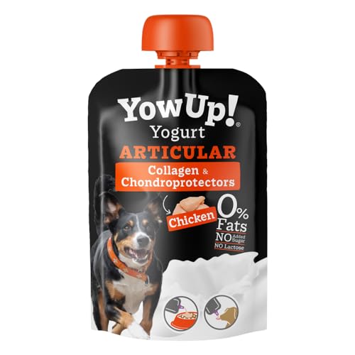 Yowup! Gelenk Joghurt für Hunde mit Kollagen, Glucosamin und Chondroitin, 115 g, laktosefrei, zuckerfrei und fettfrei, natürliche Snacks für Hunde (Packung mit 10 Stück) von Yowup!