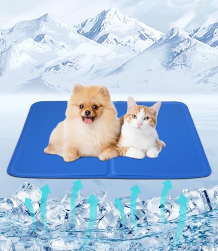 Yoxovo Kühlmatte Hunde Katzen, kühlmatte für Hunde, Selbstkühlende Hundematte, Gel-Kühldecke Hund, Kühl Hundedecke, Kühlkissen mit Ungiftiges Gel für Klein Haustiere 50 * 40cm, Blau Yoxovo Kühlmatte Hunde Katzen, kühlmatte für Hunde, Selbstkühlende Hundematte, Gel-Kühldecke Hund, Kühl Hundedecke, Kühlkissen mit Ungiftiges Gel für Klein Haustiere 50 * 40cm, Blau von Yoxovo