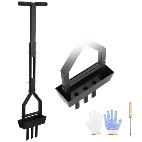 Yoxovo Rasenlüfter, Aerifizierer für Rasen mit Ablageschale Reinigungswerkzeug und Handschuh, 95cm T-Griff Rasenbelüfter Vertikutierer Manuell Heavy Duty Rasenspecht Belüften für Rasen oder Hof Yoxovo Rasenlüfter, Aerifizierer für Rasen mit Ablageschale Reinigungswerkzeug und Handschuh, 95cm T-Griff Rasenbelüfter Vertikutierer Manuell Heavy Duty Rasenspecht Belüften für Rasen oder Hof von Yoxovo
