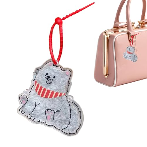 Yplkm Hund Haarschmuck,Katzenhaar Sammler Andenken | Niedlicher Acryl Anhänger Mit Nachfüllfunktion Für Handtasche Damen Tier Rucksack Yplkm Hund Haarschmuck,Katzenhaar Sammler Andenken | Niedlicher Acryl Anhänger Mit Nachfüllfunktion Für Handtasche Damen Tier Rucksack von Yplkm
