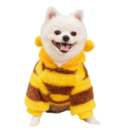 Yplkm Hundepullover, Biene Kalte Jahreszeit Mantel, Warme Kleidung Sweater Kostüm für Yorkie Chihuahua Katze Junge Mädchen Herbst Winter Halloween Weihnachten von Yplkm