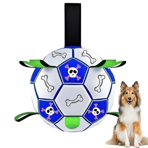 Yplkm Hundespielball Ball,Welpen Hütefußball Interaktiv | Aus Kunststoff Leder Tierzubehör Tragbar,Für Garten Unterhaltung Spielen von Yplkm