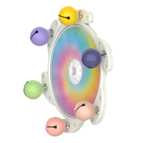 Yplkm Käfigspielzeug für Sittiche - Drehendes Radspielzeug für Vogelkäfig - Interaktives Beschäftigungsspiel zur Kauanreicherung für Nymphensittiche, Unzertrennliche, Conure und Loris für Balkon und von Yplkm