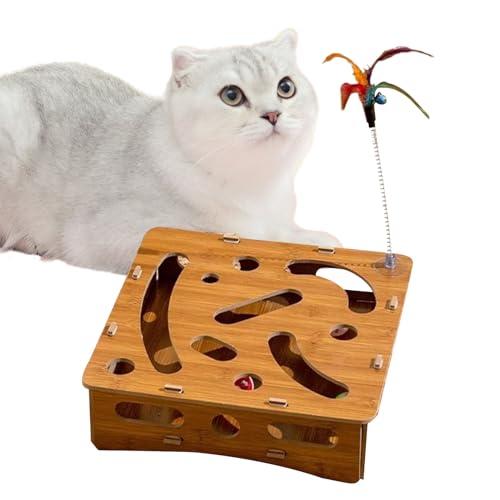 Yplkm Leckerli Puzzle Spielzeug Für Katzen,Katzenspielzeug Box Mit Bällen Und Angelrute | Gehirnstimulation & Spielspaß für Kitten mit Angel und Ball zur Indoor-Beschäftigung gegen Langeweile Yplkm Leckerli Puzzle Spielzeug Für Katzen,Katzenspielzeug Box Mit Bällen Und Angelrute | Gehirnstimulation & Spielspaß für Kitten mit Angel und Ball zur Indoor-Beschäftigung gegen Langeweile von Yplkm