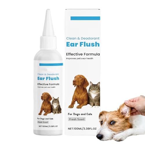 Yplkm Ohrenreiniger Für Hunde | 100 ml Ohrreinigung Lösung für Hunde | Effektive Formel zur Reinigung und Pflege bei Juckreiz | Juckreiz Pflege und Behandlung von Yplkm