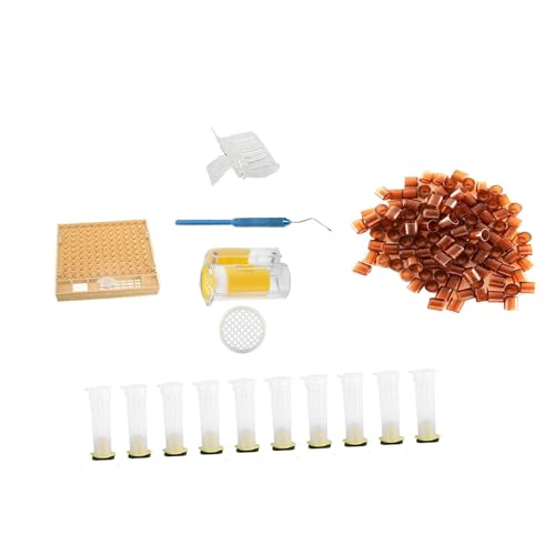 YsXoWiui Bienenkönigin Aufzuchtset, Pfropfwerkzeug, Professionelle Becher, Königinnen Aufzuchtbox für Die Bienenzucht, von YsXoWiui