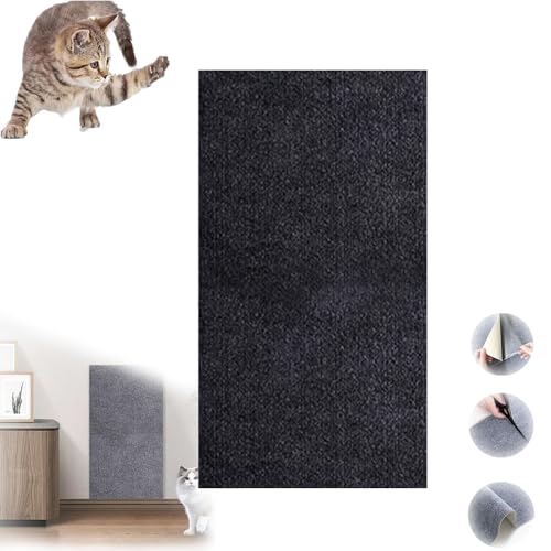 Katzenkratzmatte, Kratzmatte für Hauskatzen, Katzenkratzmatte, selbstklebend, zuschneidbar, für Kratzbäume, Möbel, Kratzbäume, Couchschutz (40 x 100 cm, Dunkelgrau) von Ysaca