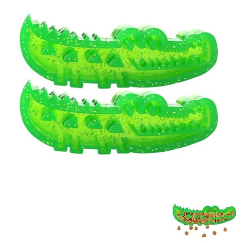 Ysaca Langsames Kau- und Apportier-Krokodil, langlebiges Hunde-Puzzle-Spielzeug und Leckerli-Spender für kleine, mittelgroße und große Hunde, interaktives Alligator-Kauspielzeug für Zahnreinigung und von Ysaca