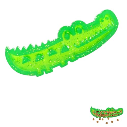 Ysaca Langsames Kau- und Apportier-Krokodil, langlebiges Hunde-Puzzle-Spielzeug und Leckerli-Spender für kleine, mittelgroße und große Hunde, interaktives Alligator-Kauspielzeug für Zahnreinigung und von Ysaca