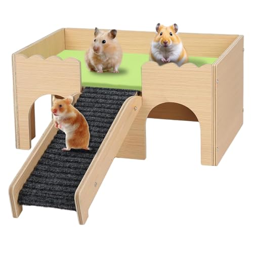 Meerschweinchen Haus, 38 x 23.7 x 18 cm Hölzerne Meerschweinchen Käfig Abnehmbar Meerschweinchenschloss mit 3 Höhlen und Treppen für Meerschweinchen Hamster Chinchillas Zwergkaninchen Frettchen Meerschweinchen Haus, 38 x 23.7 x 18 cm Hölzerne Meerschweinchen Käfig Abnehmbar Meerschweinchenschloss mit 3 Höhlen und Treppen für Meerschweinchen Hamster Chinchillas Zwergkaninchen Frettchen von Ysislybin