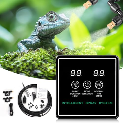 Ysislybin Intelligentes Reptilien Benebelungssystem - Verstellbare Düsen, Timer-Controller, Einfache Installation - Terrarium Befeuchter für Reptilien und Amphibien Ysislybin Intelligentes Reptilien Benebelungssystem - Verstellbare Düsen, Timer-Controller, Einfache Installation - Terrarium Befeuchter für Reptilien und Amphibien von Ysislybin
