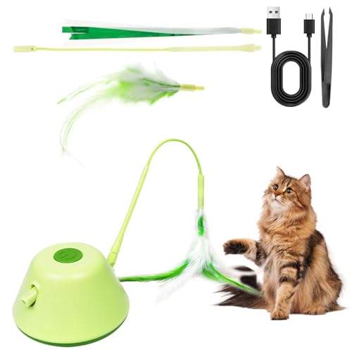 Ysislybin Katzenspielzeug Selbstbeschäftigung, 3 in 1 Elektrische Interaktives Katzenspielzeug und Laser 360°-Drehung Wiederaufladbares Katzen Spielzeug mit 2 Stück Ersetzbare Federn für Hauskatzen Ysislybin Katzenspielzeug Selbstbeschäftigung, 3 in 1 Elektrische Interaktives Katzenspielzeug und Laser 360°-Drehung Wiederaufladbares Katzen Spielzeug mit 2 Stück Ersetzbare Federn für Hauskatzen von Ysislybin