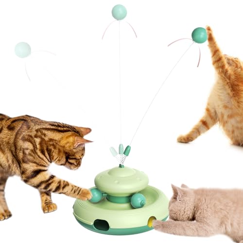 Ysityum 3 in 1 Interaktives Katzenspielzeug Für Den, Katzenspielzeug Mit Federn, Drehende Spielzeugkugeln, Automatisch Interaktiv, Aktivitätsspielzeug Für Katzen Aller Größen Ysityum 3 in 1 Interaktives Katzenspielzeug Für Den, Katzenspielzeug Mit Federn, Drehende Spielzeugkugeln, Automatisch Interaktiv, Aktivitätsspielzeug Für Katzen Aller Größen von Ysityum