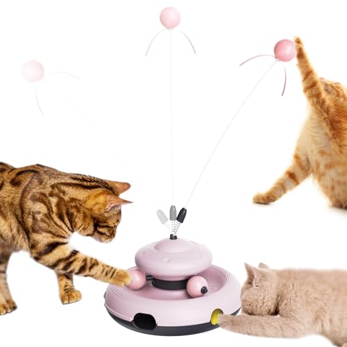 Ysityum 3 in 1 Interaktives Katzenspielzeug Für Den, Katzenspielzeug Mit Federn, Drehende Spielzeugkugeln, Automatisch Interaktiv, Aktivitätsspielzeug Für Katzen Aller Größen Ysityum 3 in 1 Interaktives Katzenspielzeug Für Den, Katzenspielzeug Mit Federn, Drehende Spielzeugkugeln, Automatisch Interaktiv, Aktivitätsspielzeug Für Katzen Aller Größen von Ysityum
