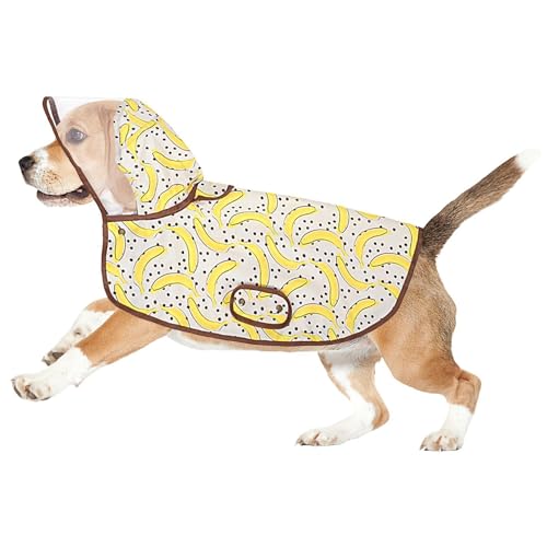 Hunde-Regenmantel, Polyester, mit transparenter Kapuze, wasserdichter Hundemantel, verstellbar, wasserdicht, für große, mittelgroße und kleine Hunde, Welpen von Ysvnlmjy