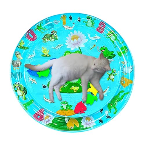 Katzen Wassermatte | Katzenspielmatte | Katze sensorische Wassermatte | Faltbare Katzenmatte Spielzeug, verdickter Sensor Wasser Spielmatte, Wasser sensorische Spielmatte für Haustier Katzen Wassermatte | Katzenspielmatte | Katze sensorische Wassermatte | Faltbare Katzenmatte Spielzeug, verdickter Sensor Wasser Spielmatte, Wasser sensorische Spielmatte für Haustier von Ysvnlmjy