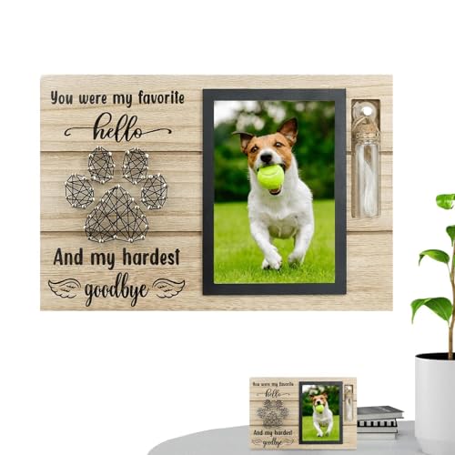 Ysvnlmjy Bilderrahmen zum Gedenken an den Verlust eines Hundes, Bilderrahmen zum Gedenken an einen Hund - Erinnerungs-Fotorahmen für Haustiere | Erinnerungsfotorahmen für Hundeverlust, von Ysvnlmjy