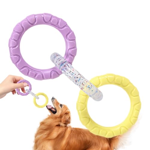 Ysvnlmjy Hundespielzeug, Outdoor-Hundespielzeug – unzerstörbares Spielzeug, Ringe, Abzieher, Hundespielzeug, zahnbeständige Hülse, Hundespielzeug, 3 Ringe, interaktives Haustierzubehör für kleine, von Ysvnlmjy