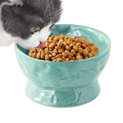 Ysvnlmjy Keramik-Katzenfutterschalen erhöht – geneigter Futternapf Wassernäpfe – Anti-Kipp-Haustierfutterschale, breiter Katzenfutternapf für Katzen, Hunde, Haustiere von Ysvnlmjy