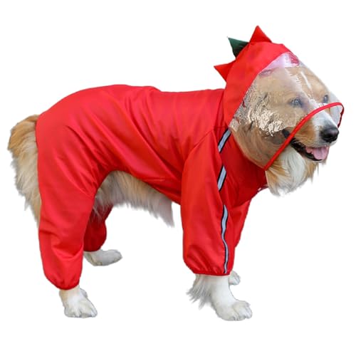 Ysvnlmjy Wasserdichter Regenmantel für Hunde | Mehrzweck-Regenmantel mit Kapuze – modische Haustierkleidung für alle Jahreszeiten, tragbare Hundekleidung für Outdoor-Aktivitäten von Ysvnlmjy