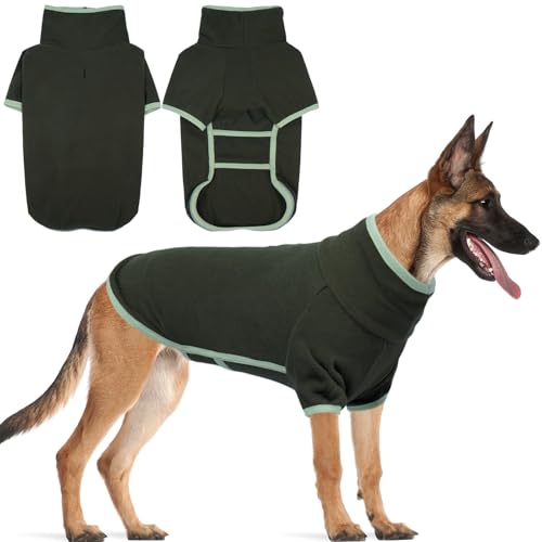 Yternal Hundepullover aus schwerem Fleece, 2-Bein-Pullover für Windhunde, Hunde-Shirt für kaltes Wetter, Dunkelgrau, Größe XL von Yternal