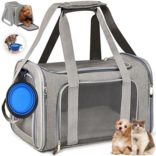 48,3 x 33 x 33 cm Katzen-Hundetragetasche für kleine, mittelgroße Welpen bis zu 11,3 kg, weiche Seiten, Reise- und Fluggesellschafts-zugelassene Haustier-Tragetasche, atmungsaktives und faltbares 48,3 x 33 x 33 cm Katzen-Hundetragetasche für kleine, mittelgroße Welpen bis zu 11,3 kg, weiche Seiten, Reise- und Fluggesellschafts-zugelassene Haustier-Tragetasche, atmungsaktives und faltbares von Yttriuny