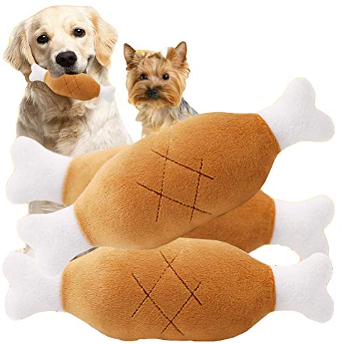 Yu-Xiang 2er-Pack Huhnbein-Plüsch-Spielzeug für Hunde und Katzen, Kauspielzeug für kleine mittelgroße und große Hunde von Yu-Xiang