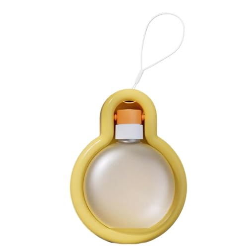 Hunde Wasserflasche, 500ml Faltbare Hunde Trinkflasche,Tragbarer Haustier Wasserspender, Hundenapf für Wandern, Reisen, Katzennäpfe und Haustier (Yellow, 500ML) von YuDiBYW